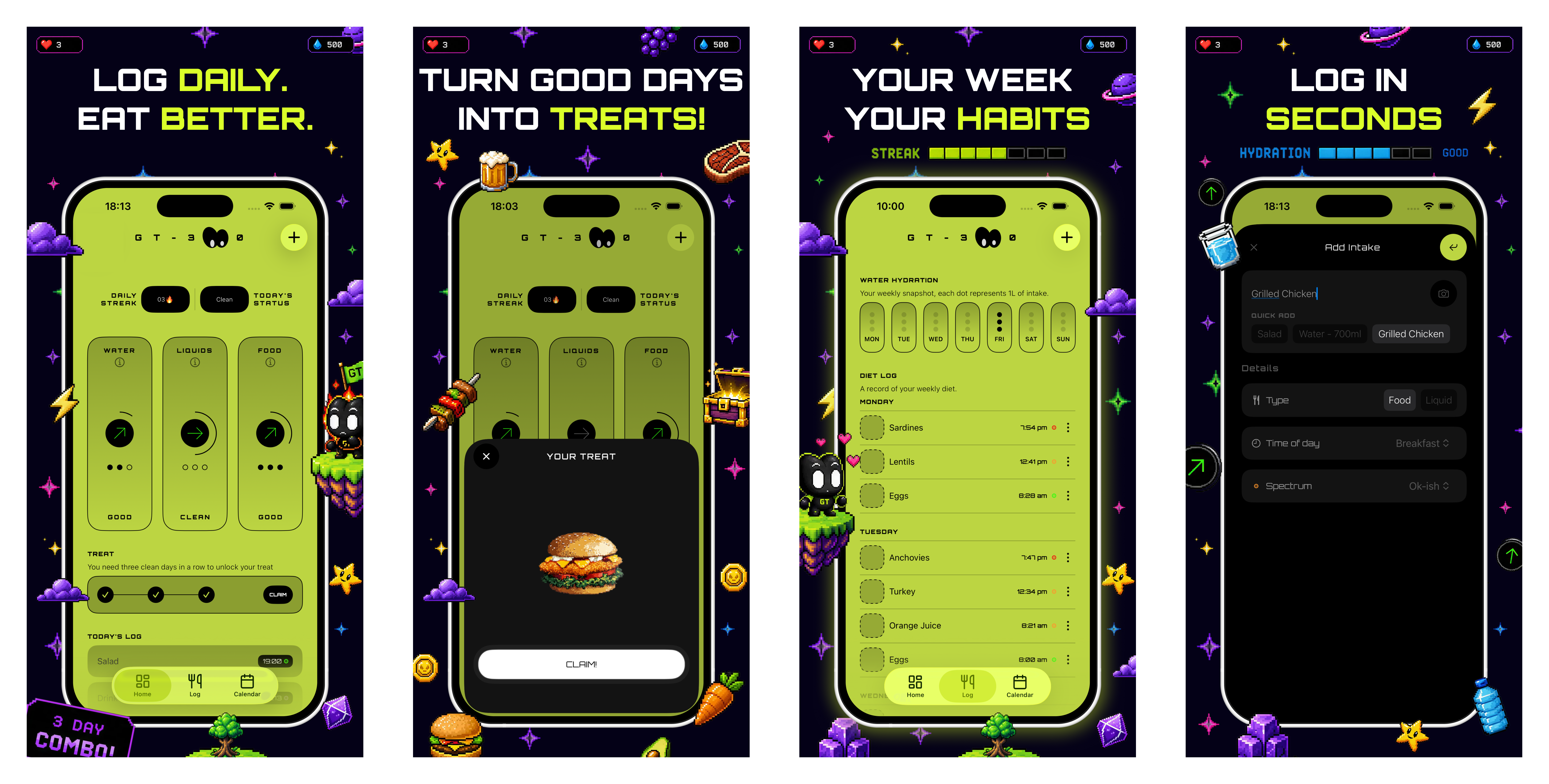 GT-3000 App Store screens